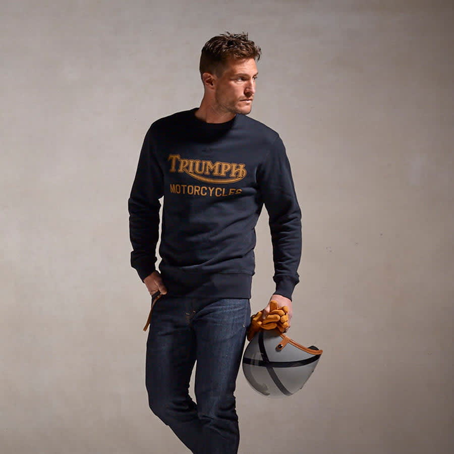 Radial Crew Sweatshirt in Black