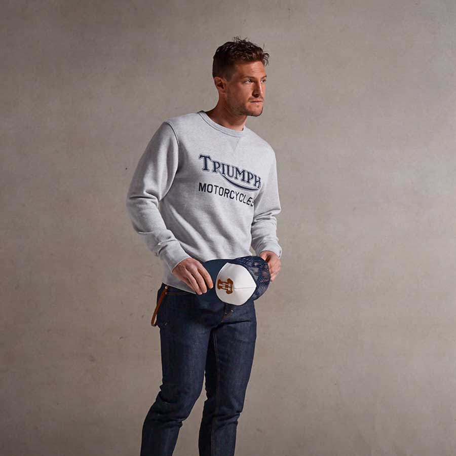 Radial Crew Sweatshirt in Grey