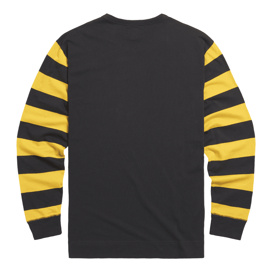 Ignition Coil Stripe Long Sleeve Tee in Gold