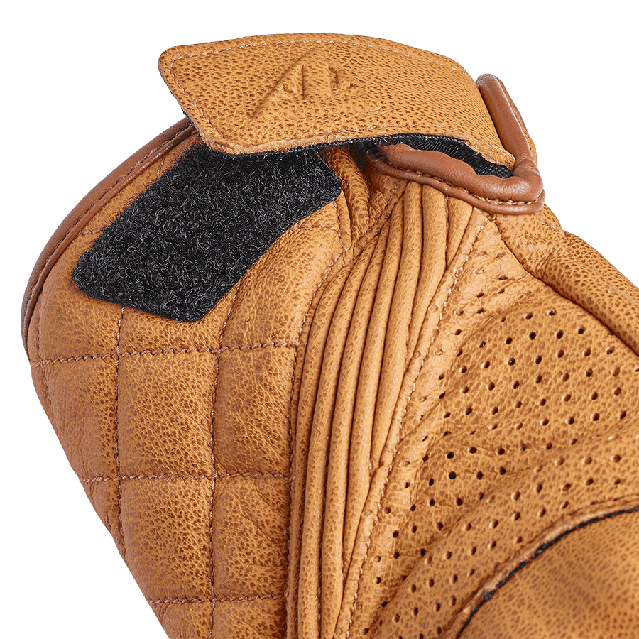 Harleston Lederhandschuhe mit Knöchelschutz in Gold