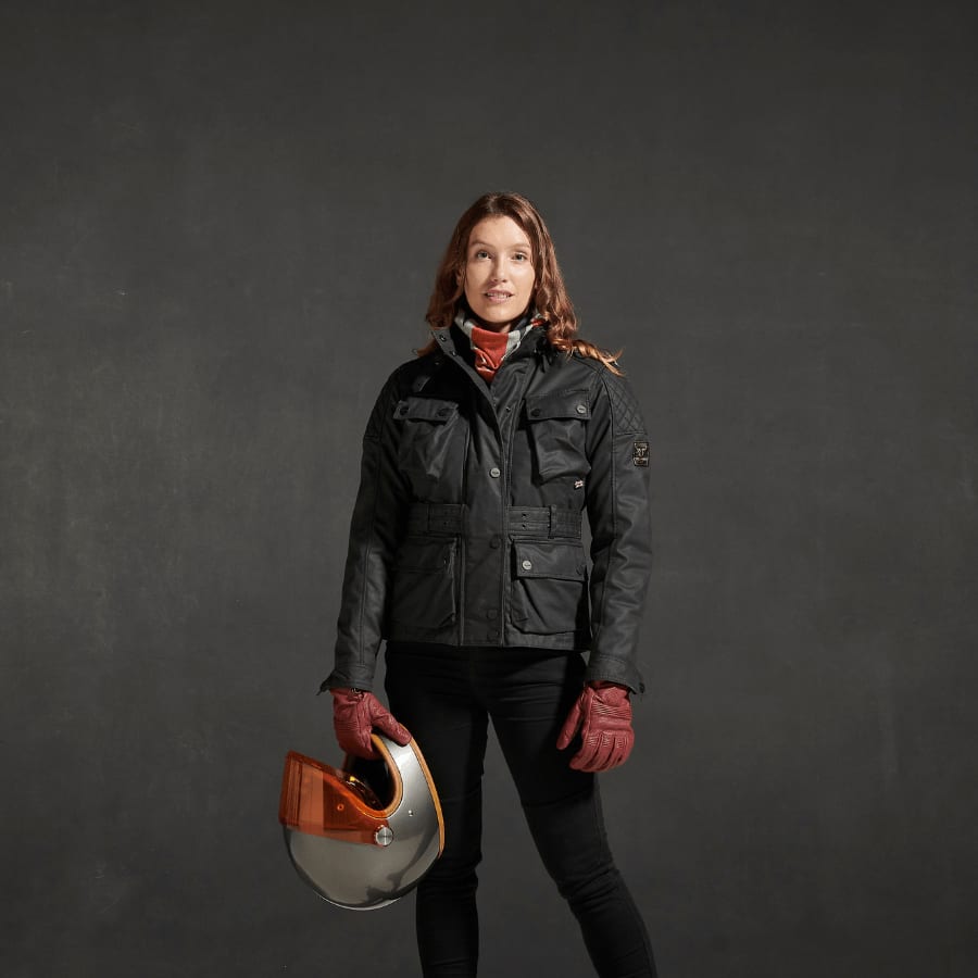 Beck Womens Motorcycle Jacket in Black