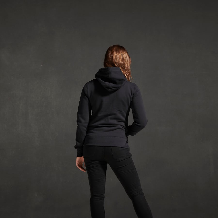 Lymm Womens Full-Zip Hoodie in Black