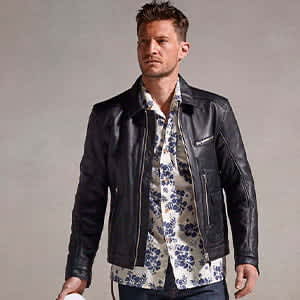 Deacon Classic D Pocket Leather Jacket Black