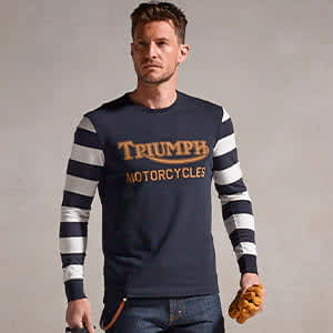 Ignition Coil Stripe Long Sleeve Tee in Black
