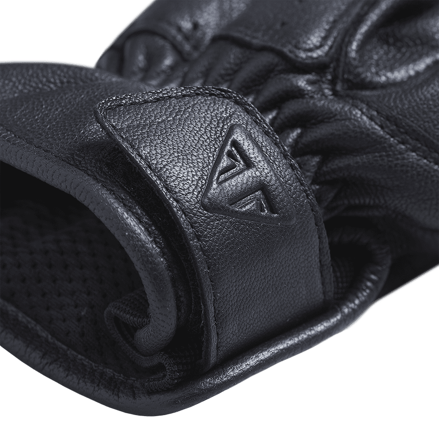 Ace Cafe Motorcycle Leather Gloves in Black
