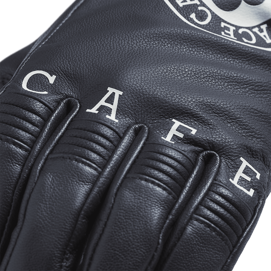 Ace Cafe Motorcycle Leather Gloves in Black