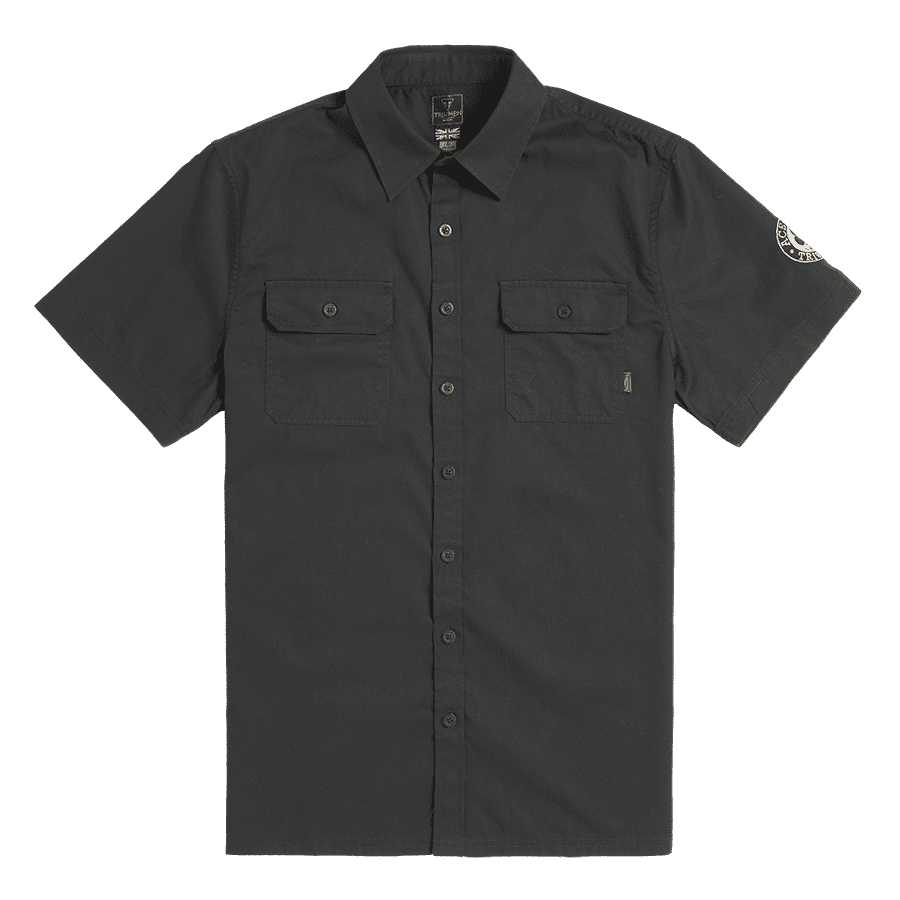 Ace Cafe Short Sleeved Shirt in Black