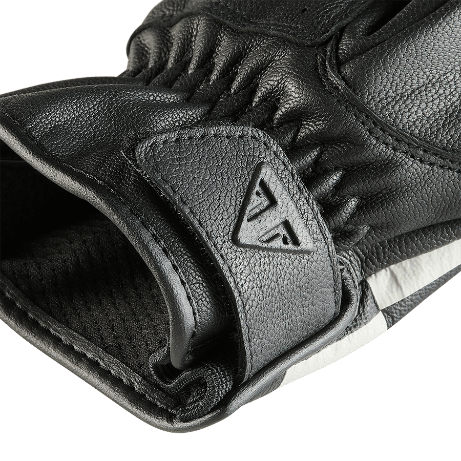Checkerboard Leather Glove in Black and White
