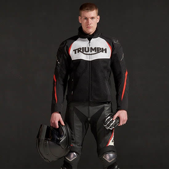 Triple Sport Mesh Jacket in Black, White and Red