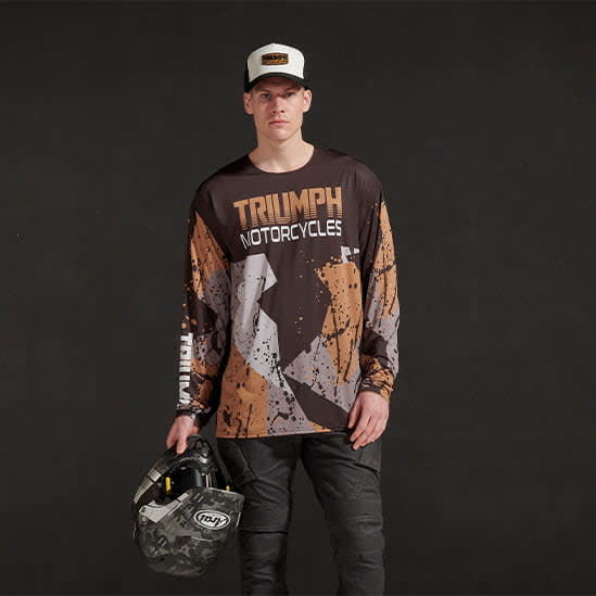 Camo Jersey in Black and White