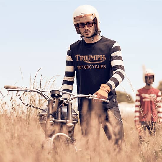 Ignition Coil Stripe Long Sleeve Tee in Black