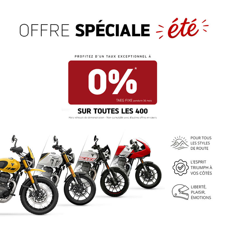 Exceptional offers for Triumph France