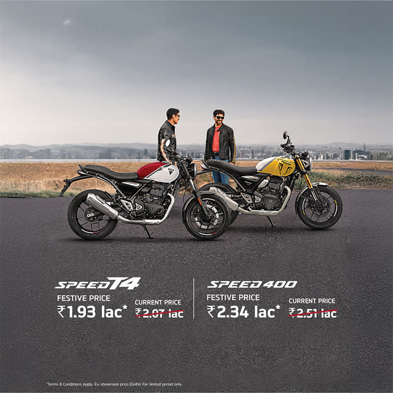 Triumph Speed 400 and Speed T4 offer