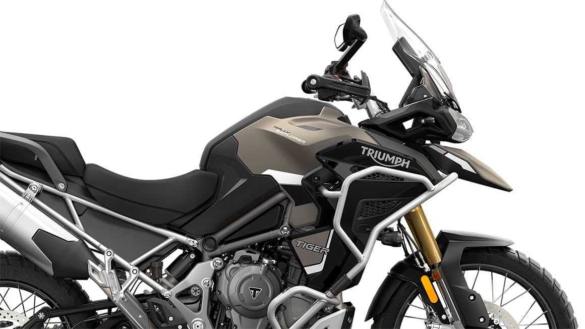 Tiger 1200 Rally Explorer Matt Sandstorm close up