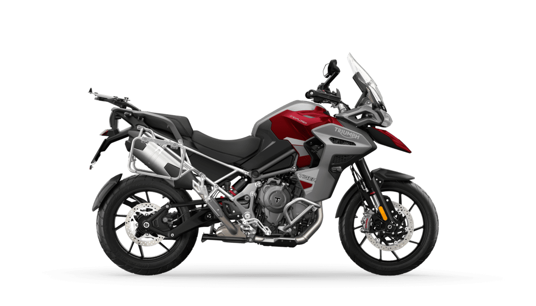 CGI of the Triumph Tiger 1200 GT Explorer in Carnival Red