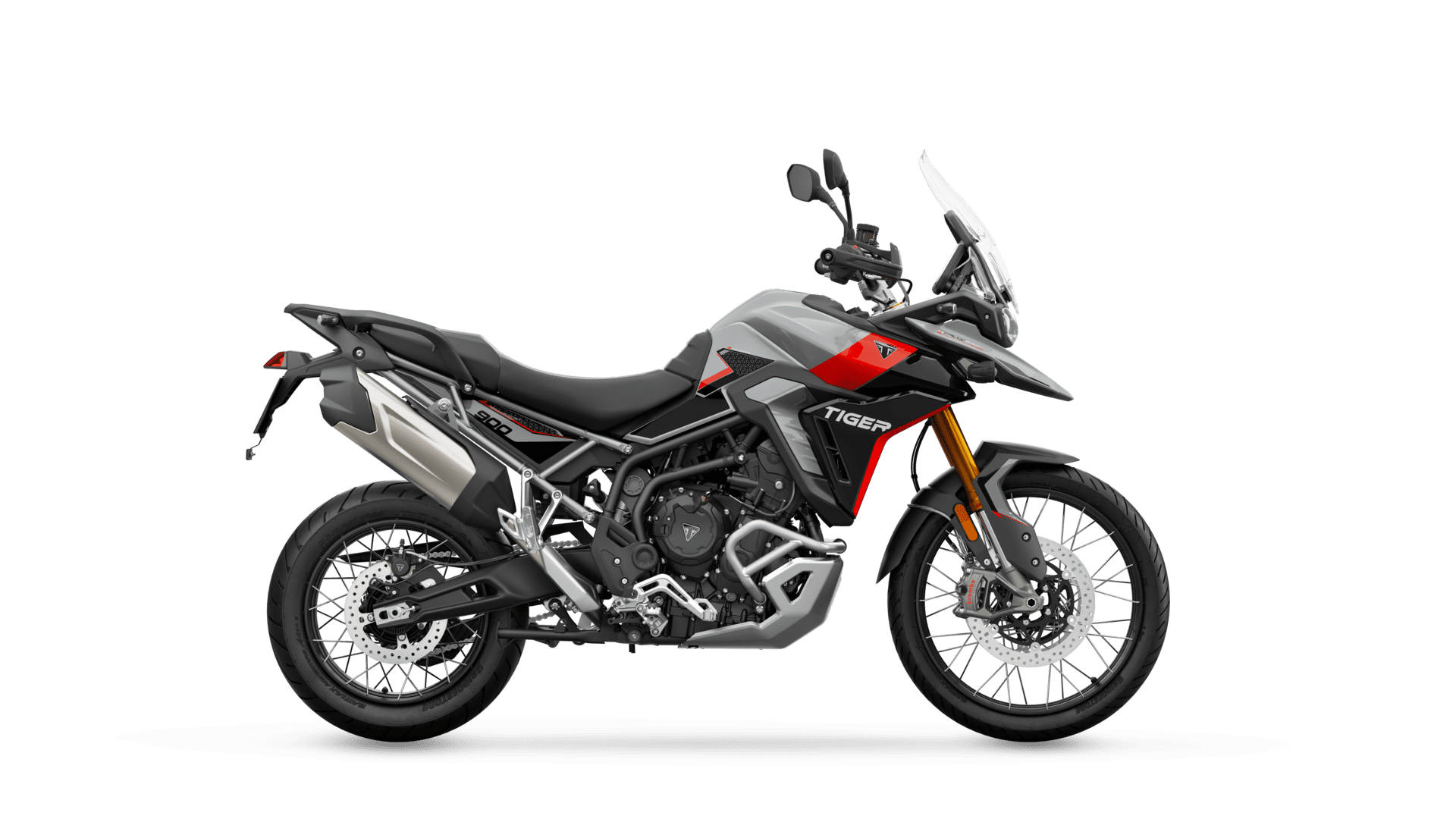 Triumph MY24 Tiger 900 Rally Pro in Ash Grey Intense Orange