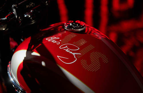 Triumph Bonneville T120 Elvis Presley Limited Edition Tank and Signature