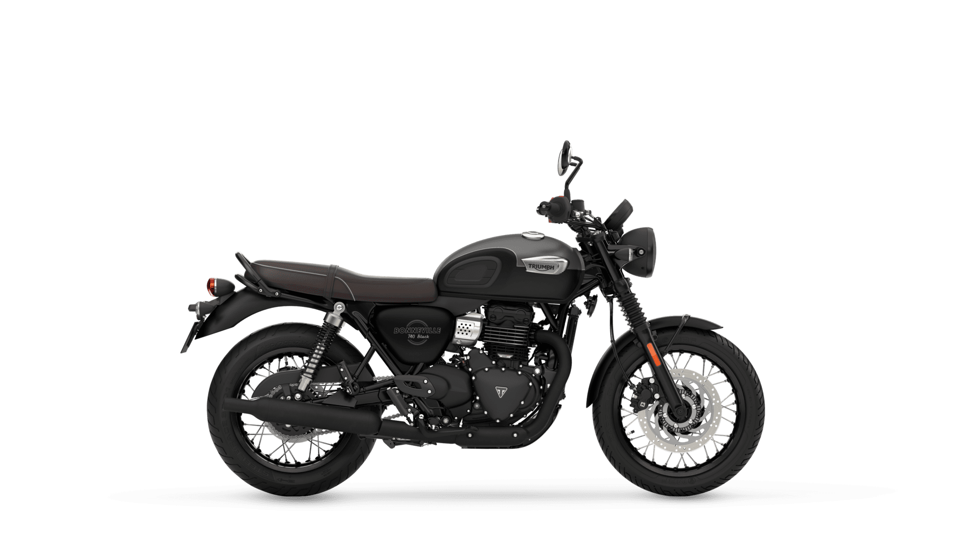 Triumph Bonneville T40 Black in Matt Pewter Grey  right hand side