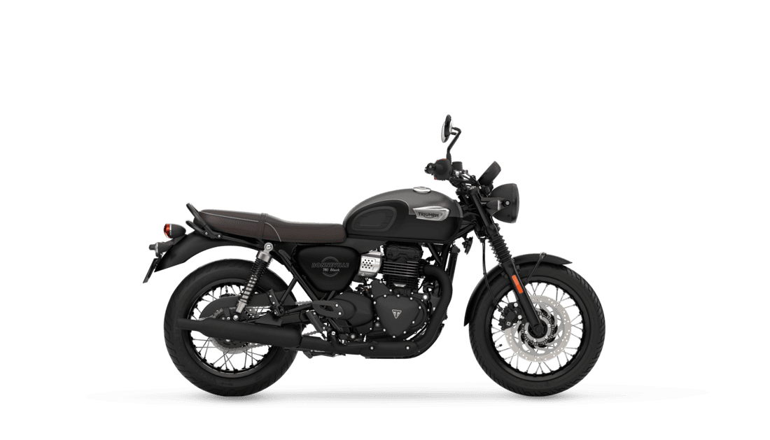 Triumph Bonneville T40 Black in Matt Pewter Grey right hand side