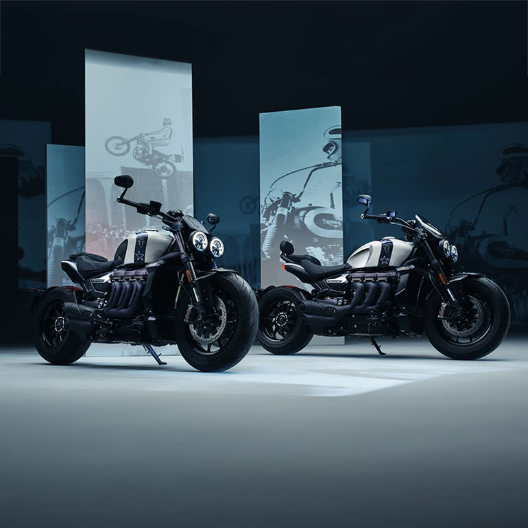 Triumph Rocket 3 GT and R Storm Evel Knievel Editions