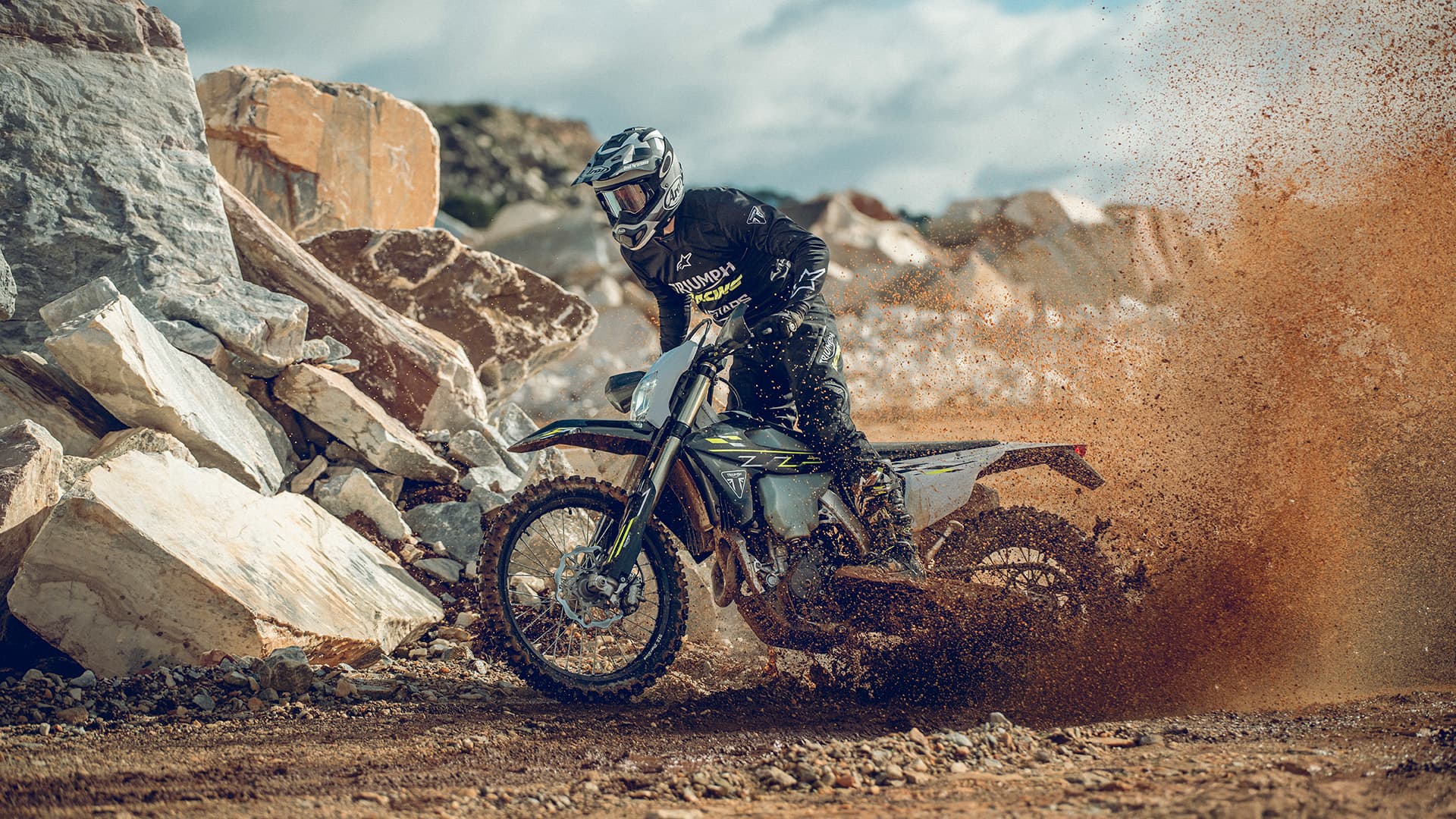 Rider on Triumph TF 250-E