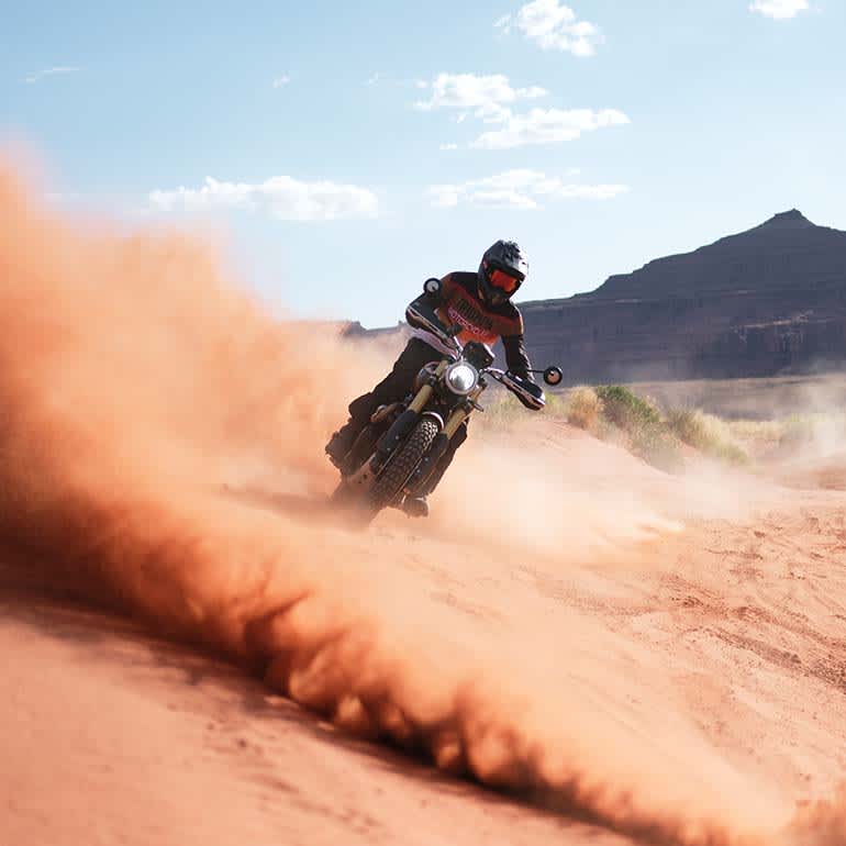 Triumph Scrambler 1200 Desert Action shot