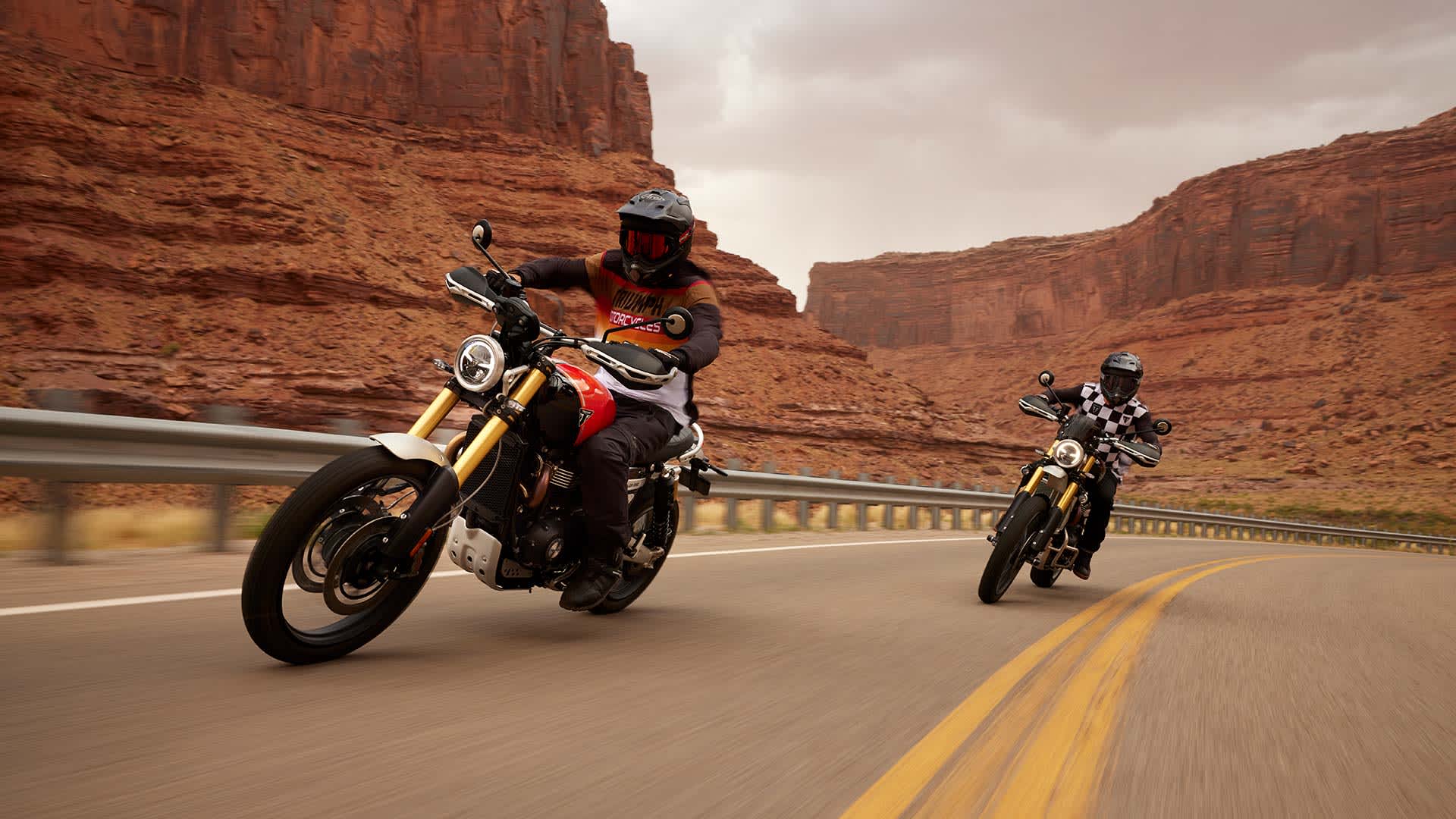 Triumph Scrambler 1200s Riding Shot