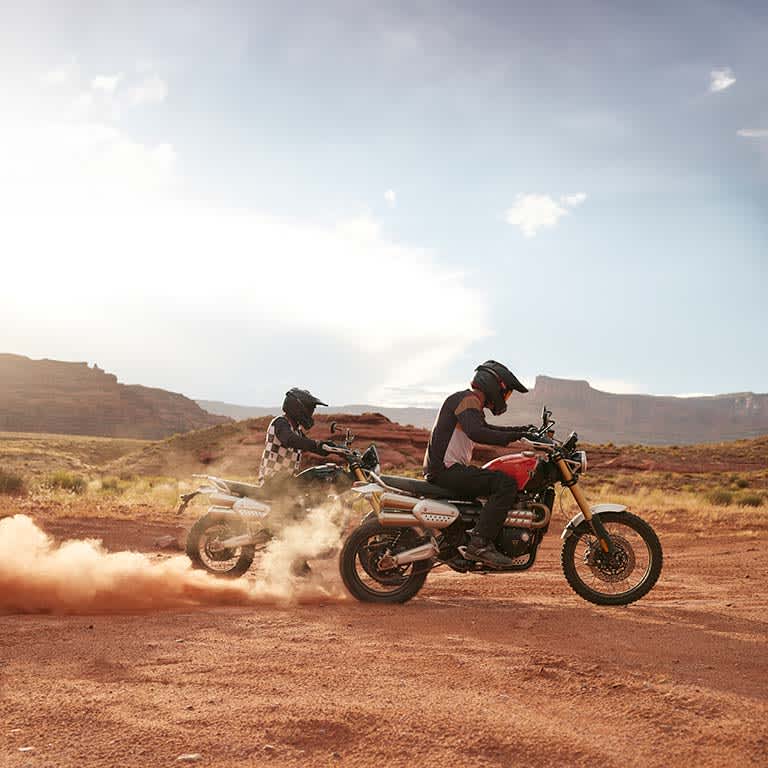 Triumph Scrambler 1200 XE off road riding