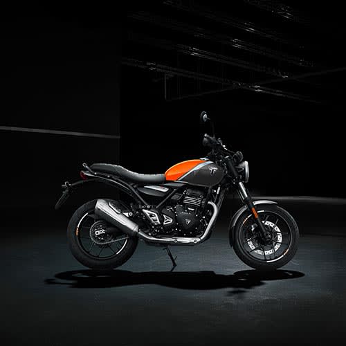 Triumph X Bajaj Speed T4 in Baja Orange 2025