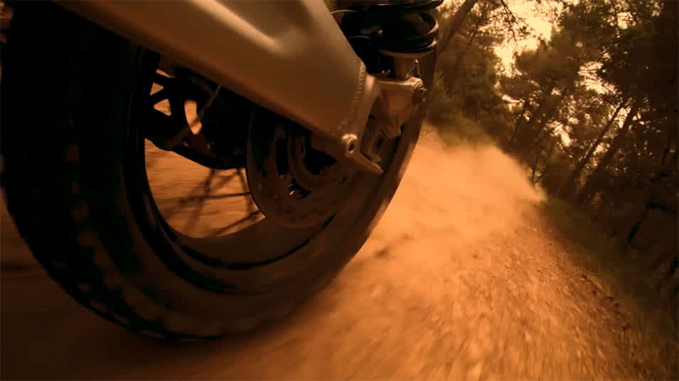 Triumph Scrambler 1200 tease rear wheel