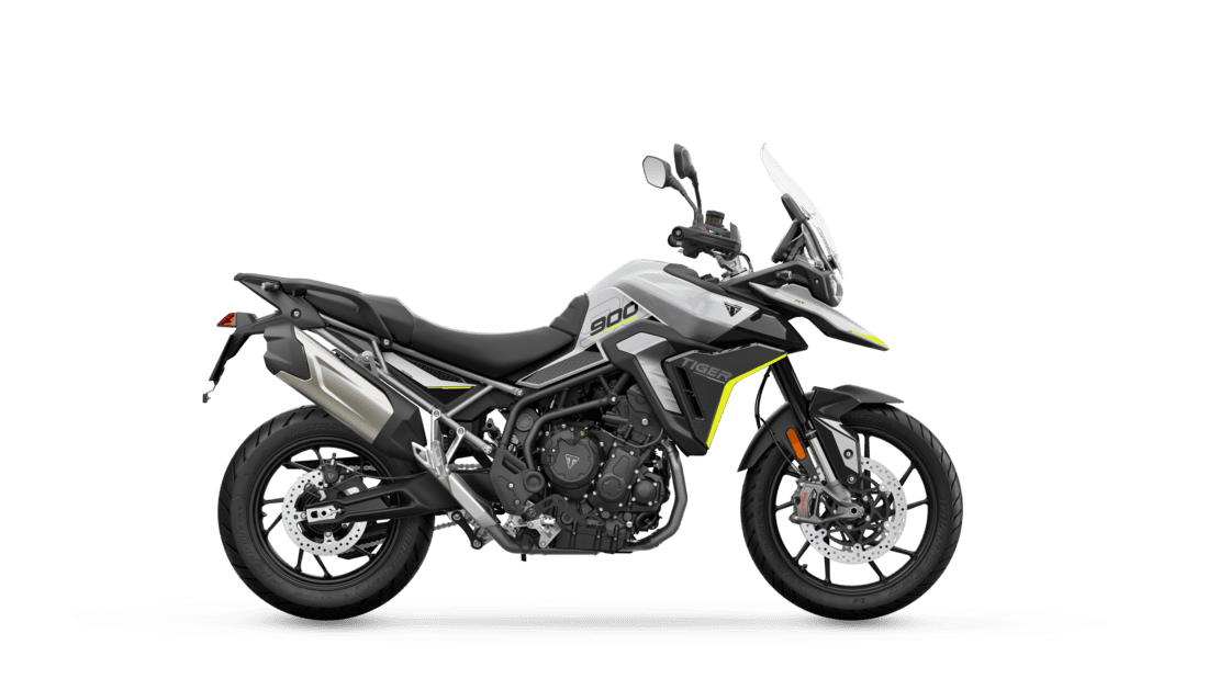 Triumph Tiger 900 GT in Snowdonia White right hand side