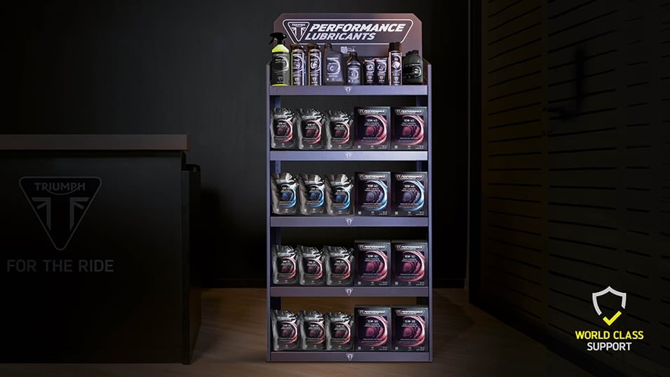 Triumph TF 250-X performance lubricants 