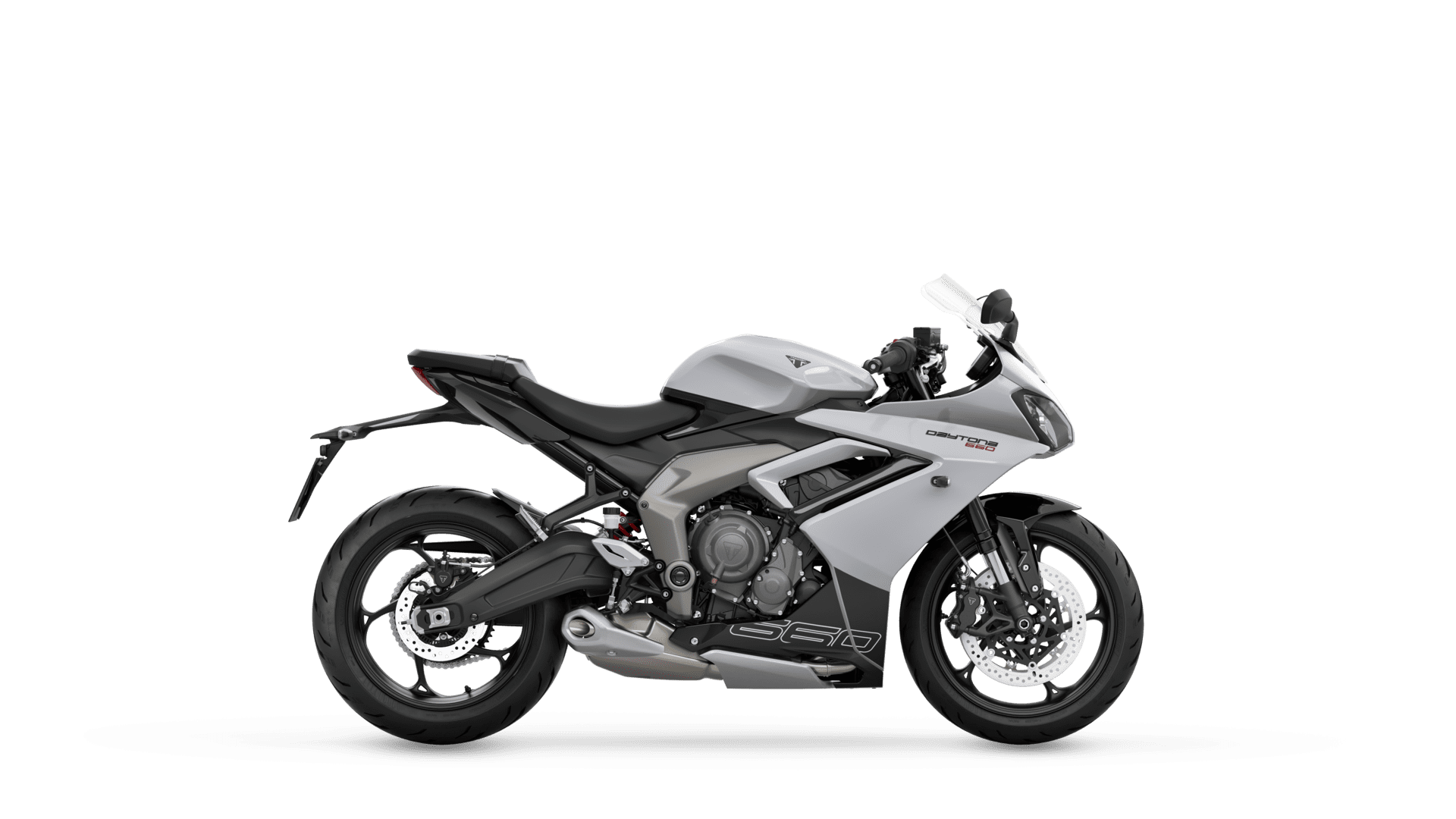 Triumph Daytona 660 Snowdonia White Right Hand Side Large