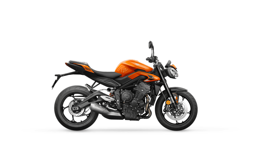 MY25 Street Triple 765 R in Matt baja orange colour CGI