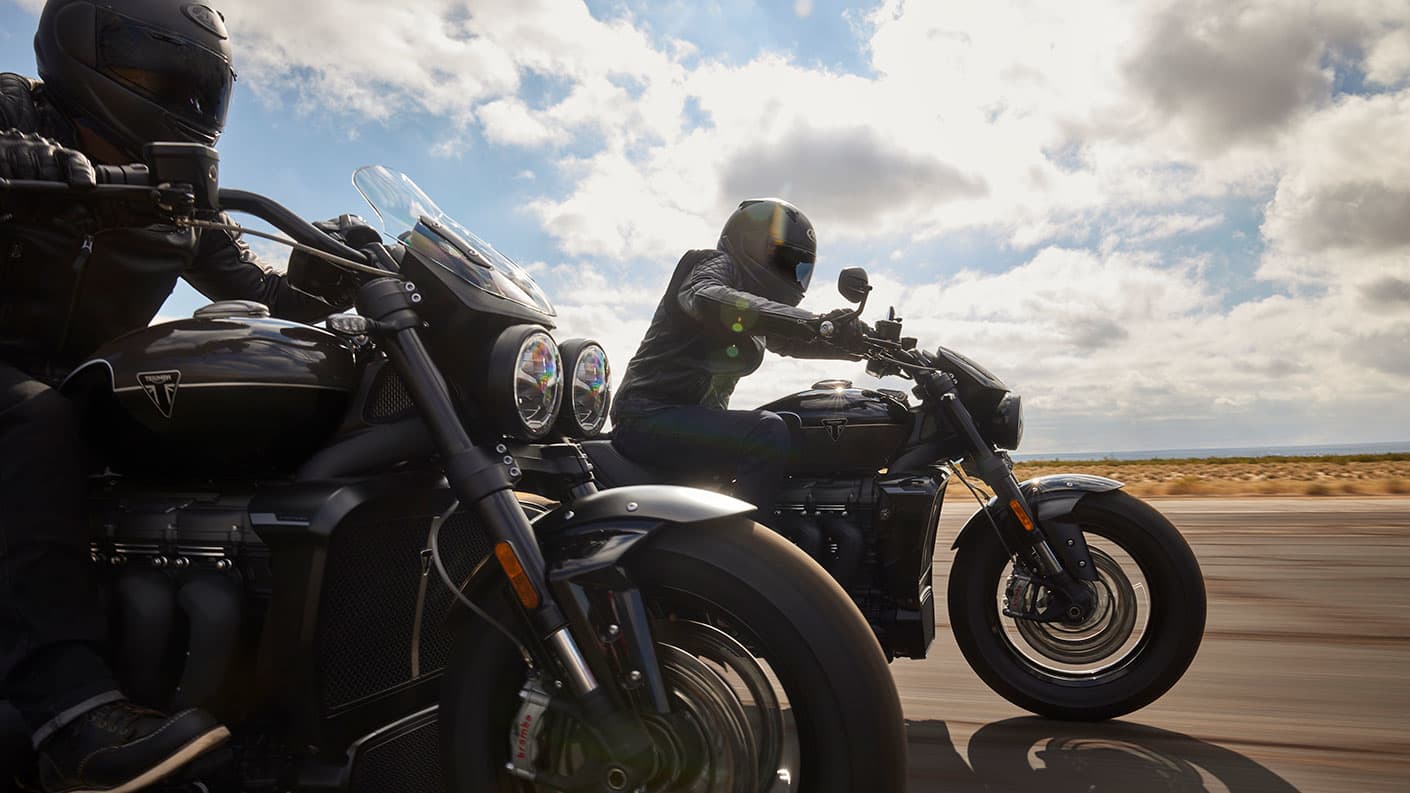 Triumph Rocket 3 Family Storm Reasons to ride style two riders