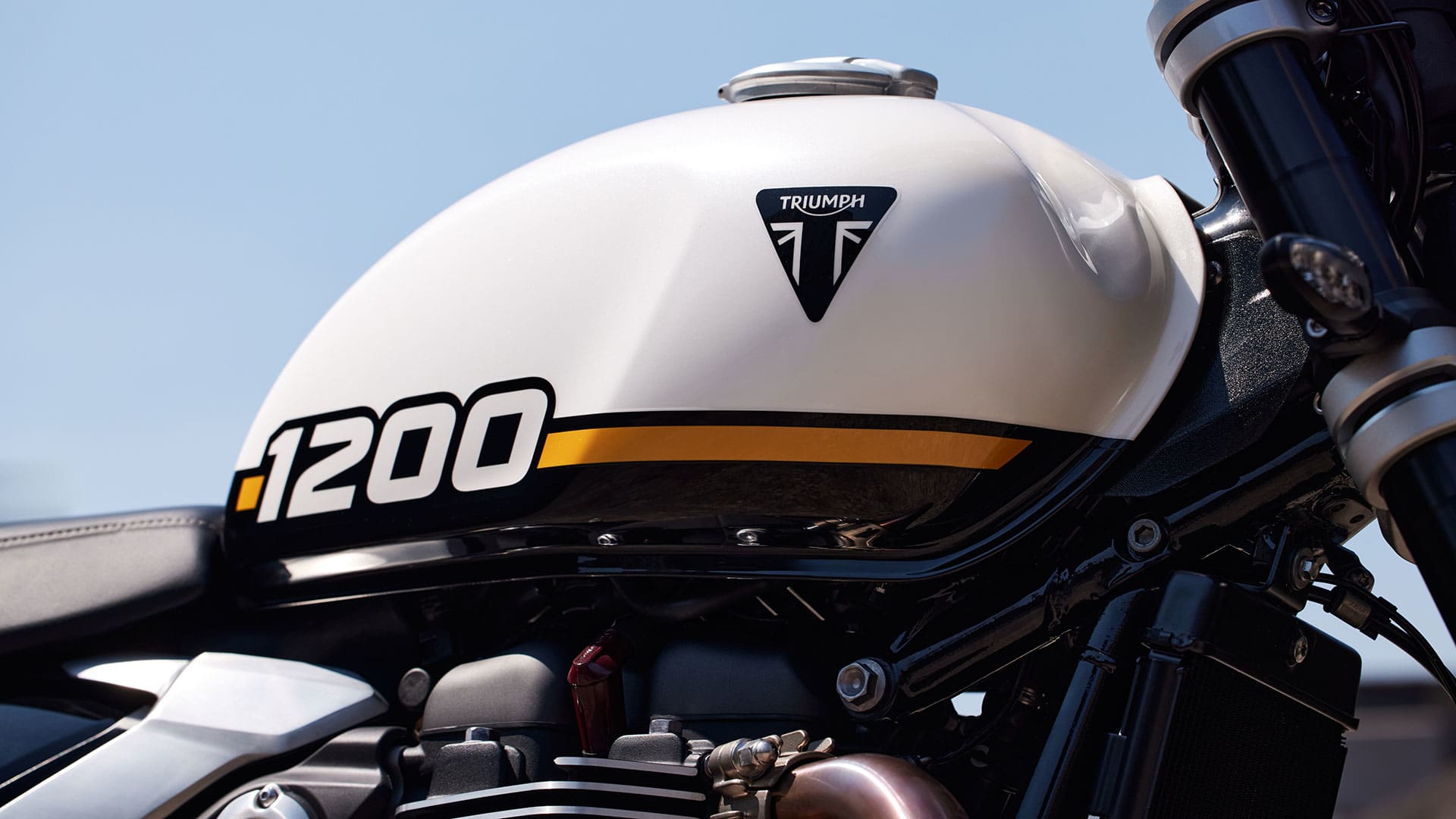 Triumph Speed Twin 1200 tank close up