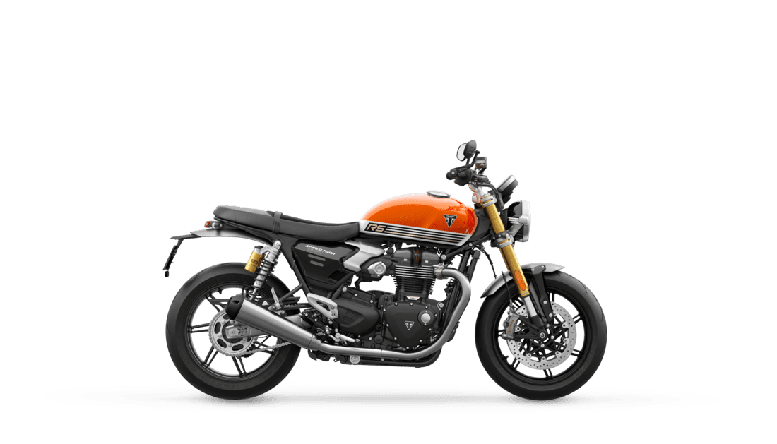 Triumph Speed Twin 1200 in Baja Orange right hand side