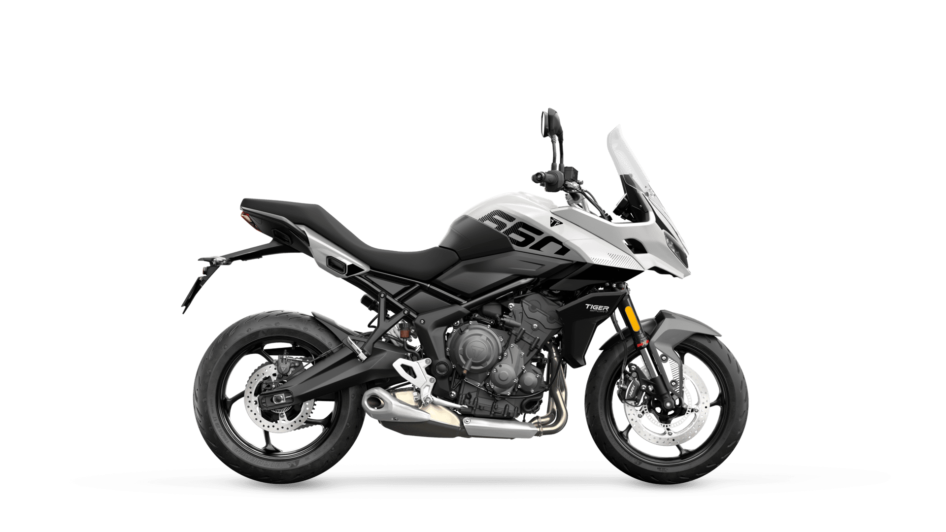Triumph Tiger Sport 660 in Crystal White right hand side