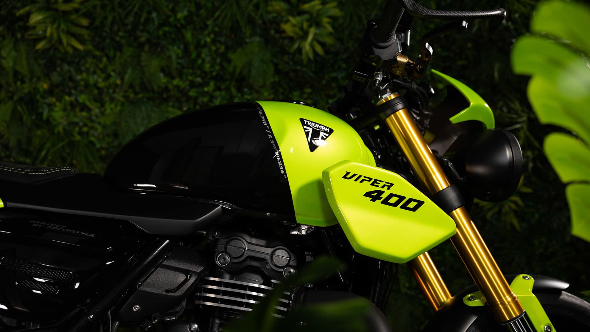 Close up of Triumph Viper 400