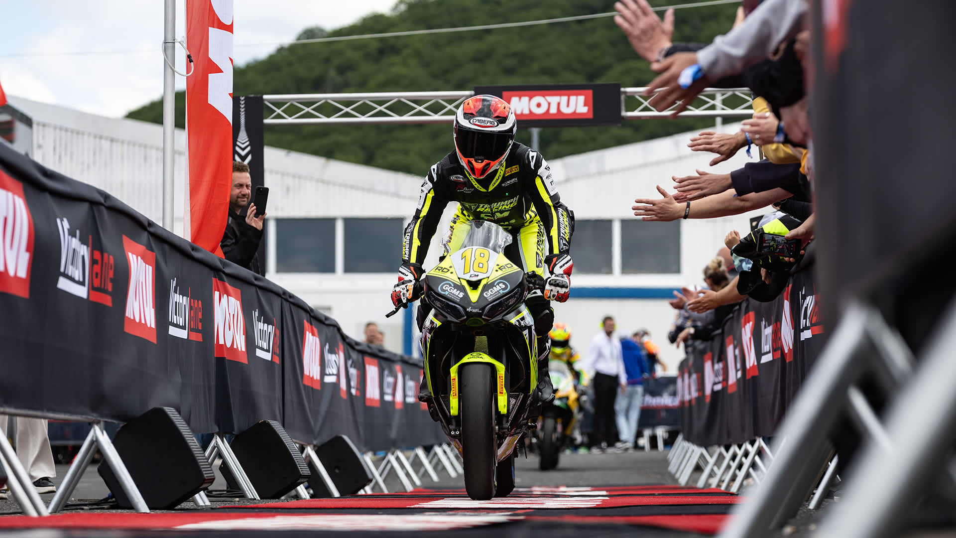 Rider on Triumph Daytona 660