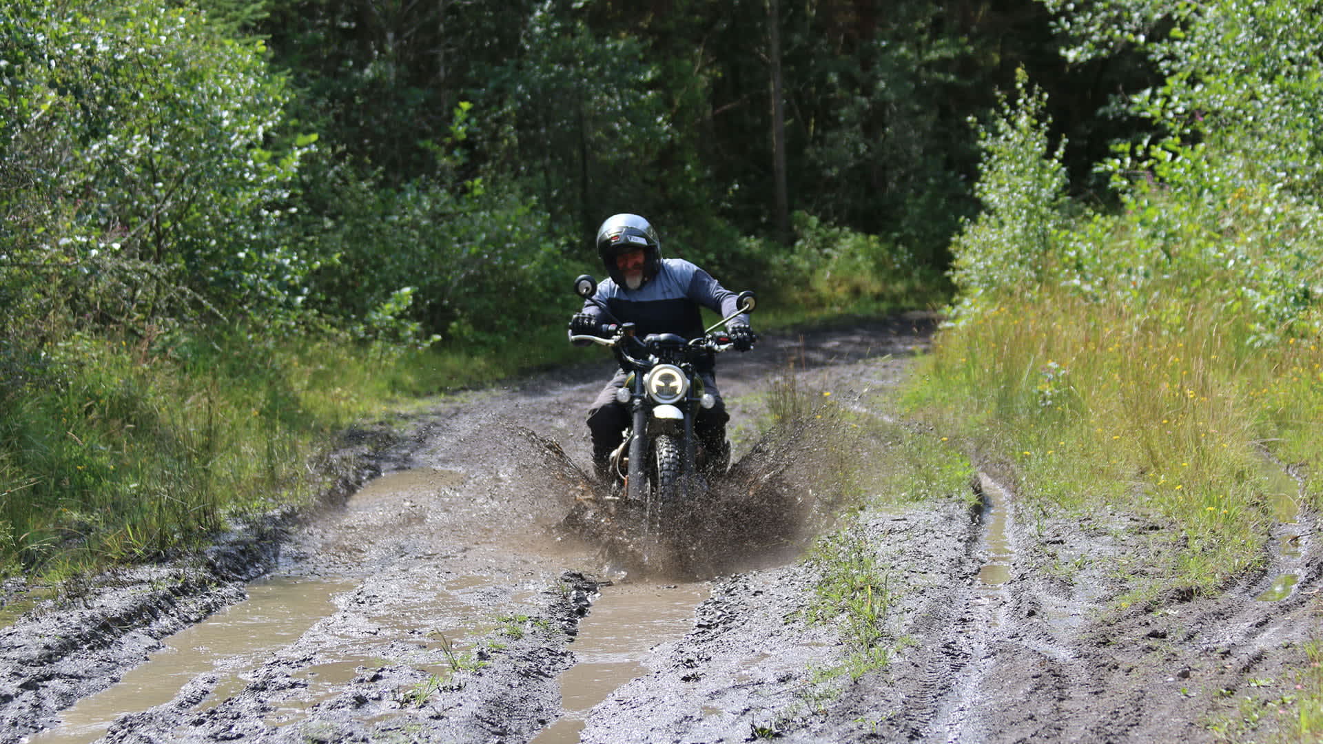 Triumph Scrambler 1200 XC completing the intermediate trail ride