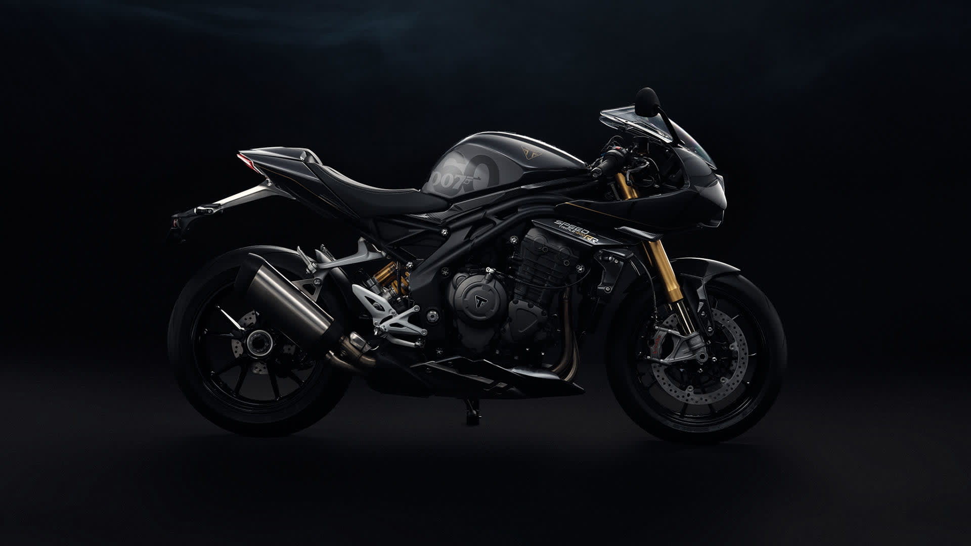 Triumph Speed Triple 1200 RR Bond Edition motorcycle side angle