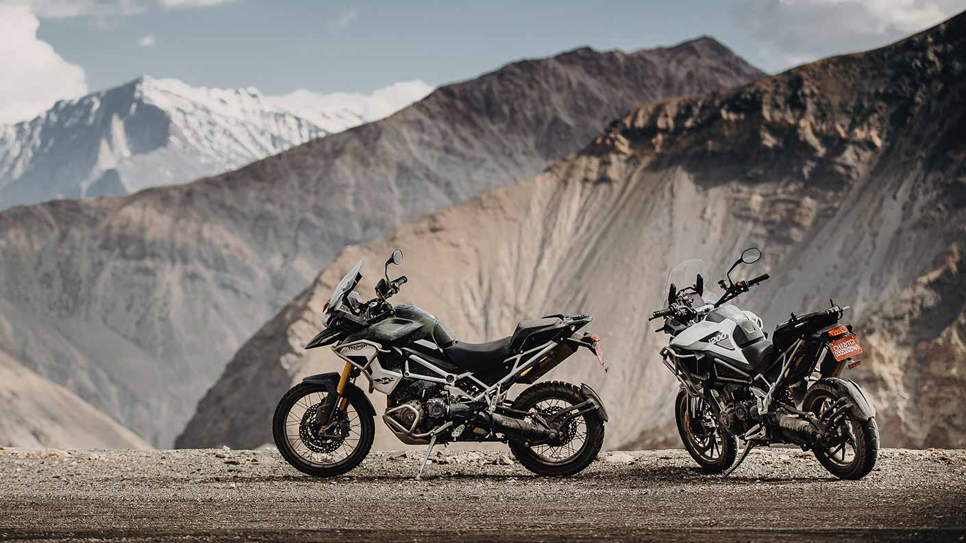 Triumph Tiger 1200 Rally Pro in the Himalayan Mountain range