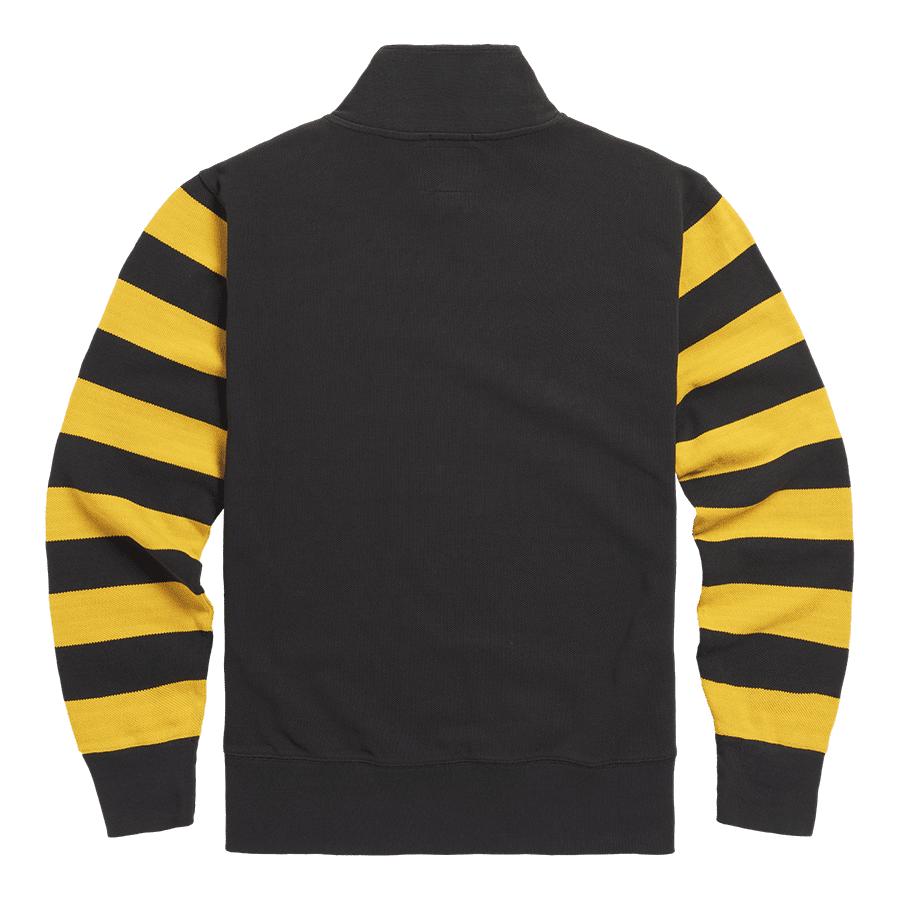 Highly Double Pique Half Zip Sweatshirt - Schwarz und Gold