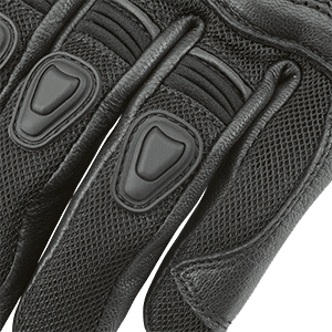 Pitsford Handschuhe aus perforiertem Leder, Schwarz
