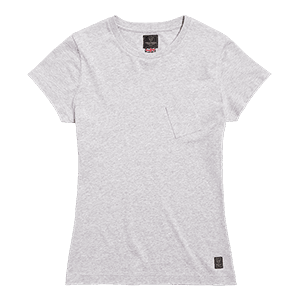SIDNEY POCKET T-SHIRT MIT RÜCKENPRINT LOGO, GRAU