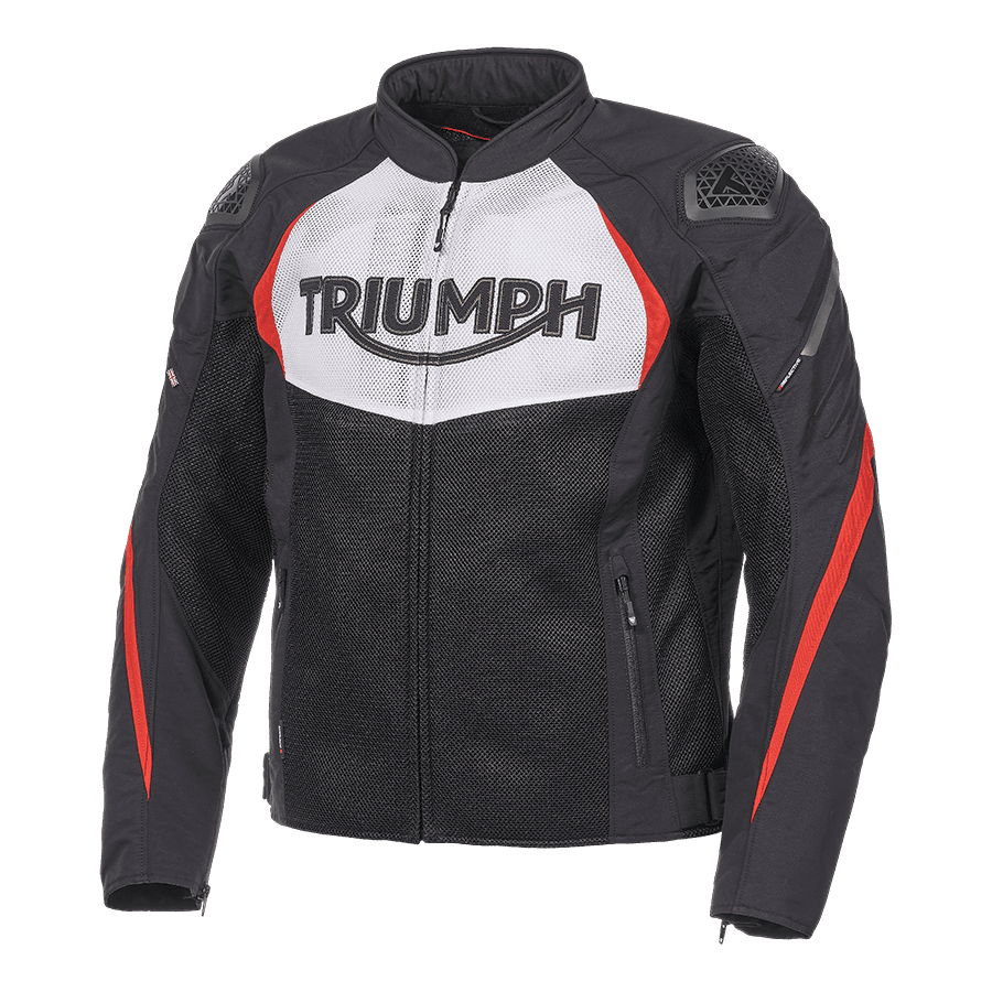 Triple Sports Mesh-Jacke in Schwarz, Weiß und Rot