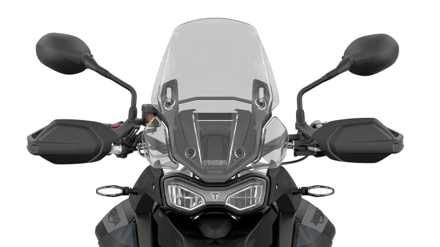 CGI close-up of the front of Tiger 900 GT Low