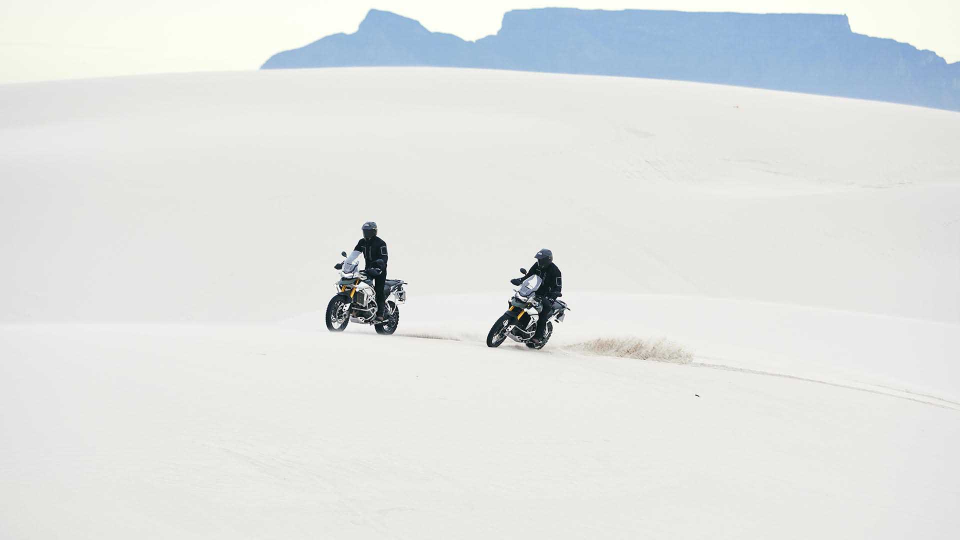 Action shot of Triumph Tiger Rally Pro's