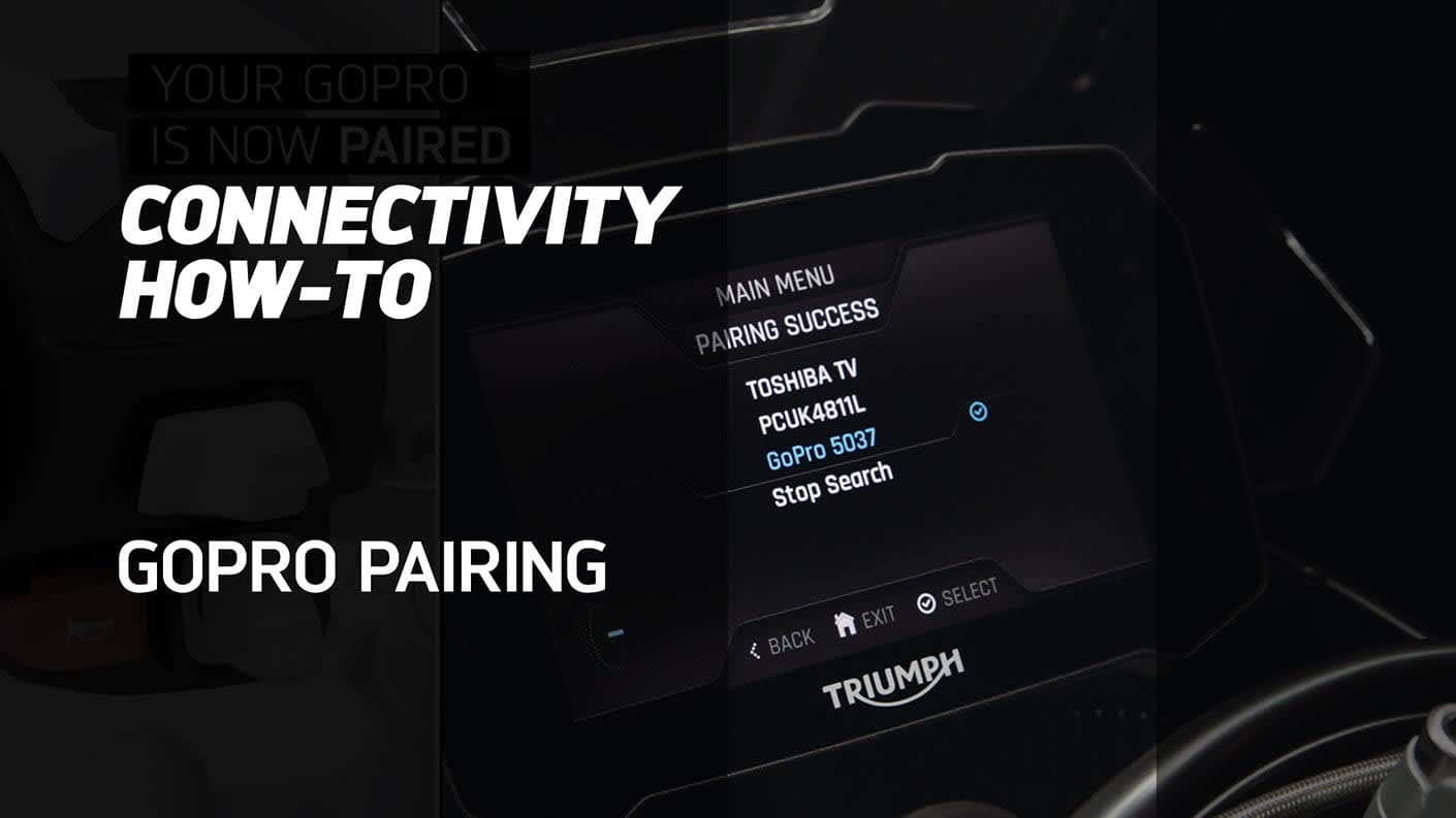 How to pair your GoPro on the My Triumph Connectivity Module
